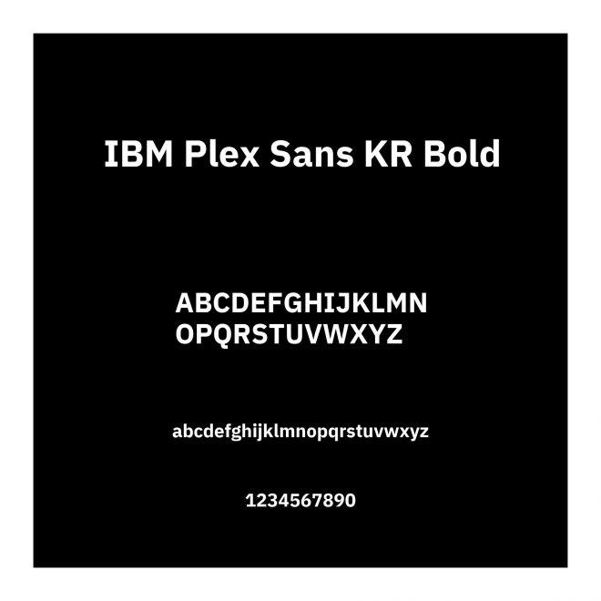 IBM Plex Sans KR Bold