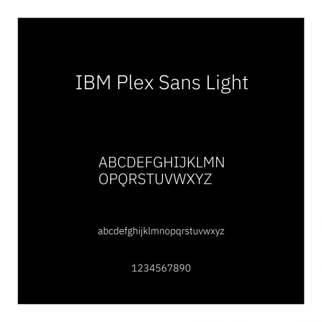 IBM Plex Sans Light