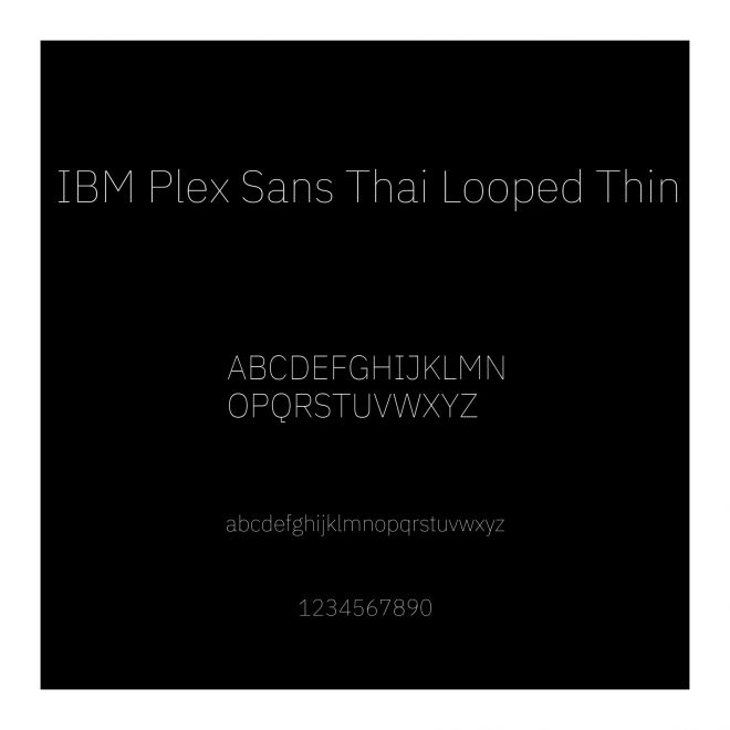 IBM Plex Sans Thai Looped Thin