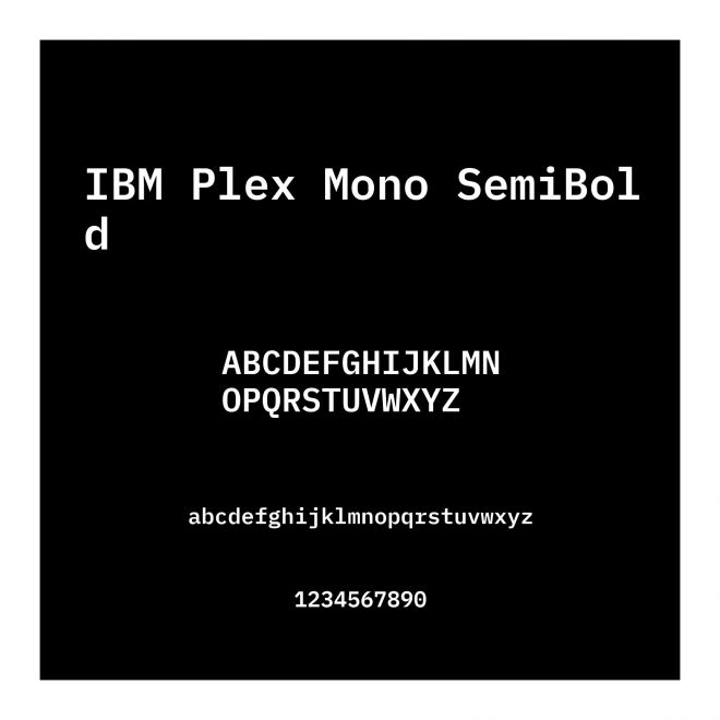 IBM Plex Mono SemiBold