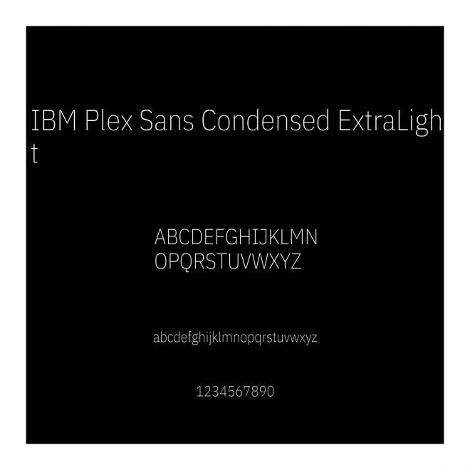 IBM Plex Sans Condensed ExtraLight