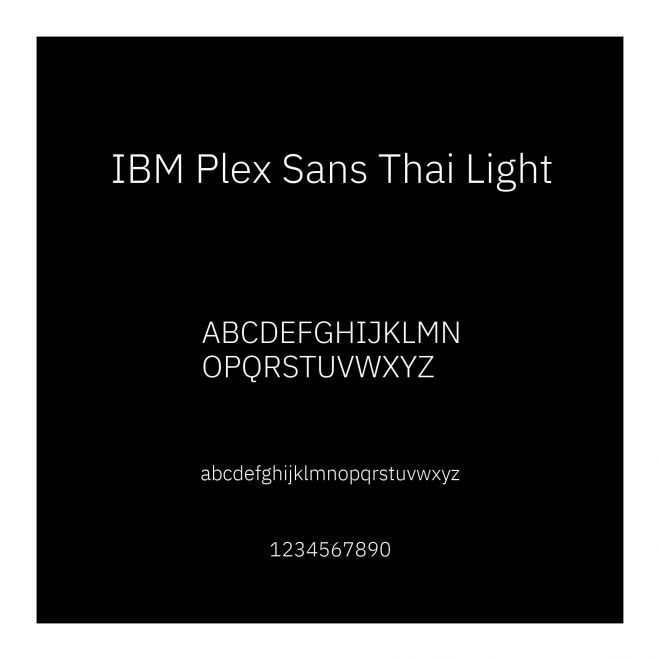IBM Plex Sans Thai Light