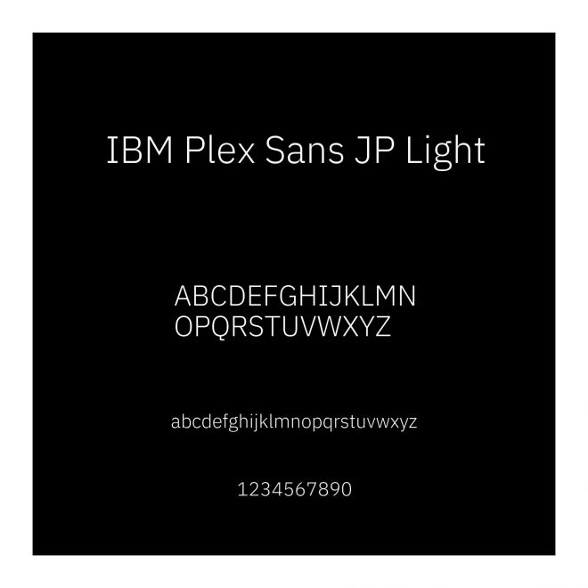 IBM Plex Sans JP Light