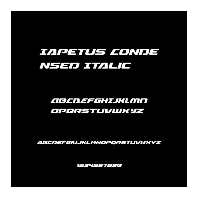 Iapetus Condensed Italic