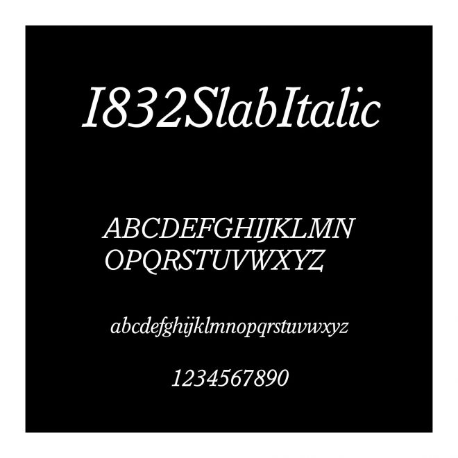 I832SlabItalic
