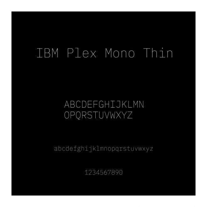 IBM Plex Mono Thin