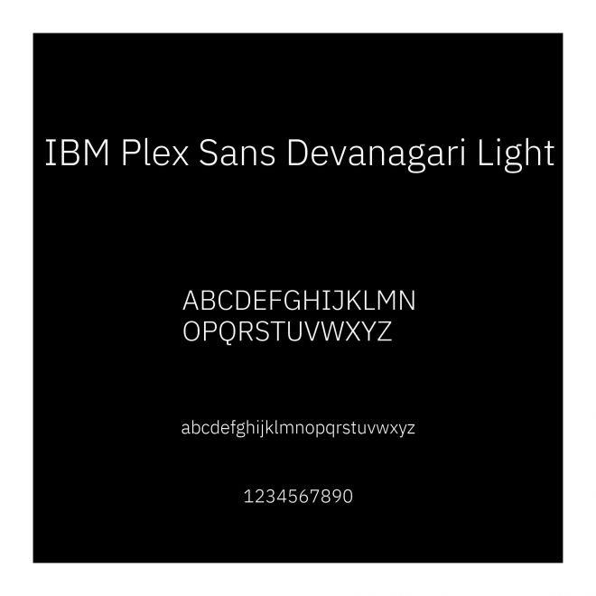 IBM Plex Sans Devanagari Light