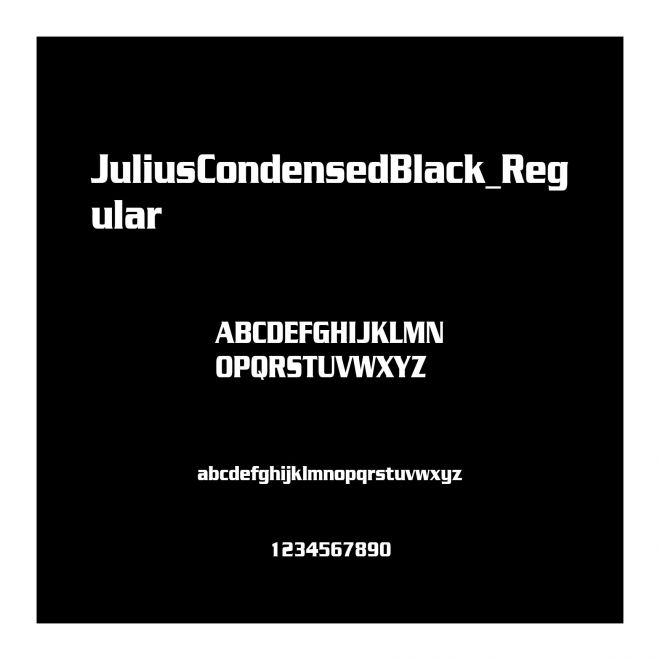 JuliusCondensedBlack_Regular