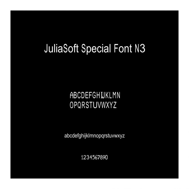 JuliaSoft Special Font N3