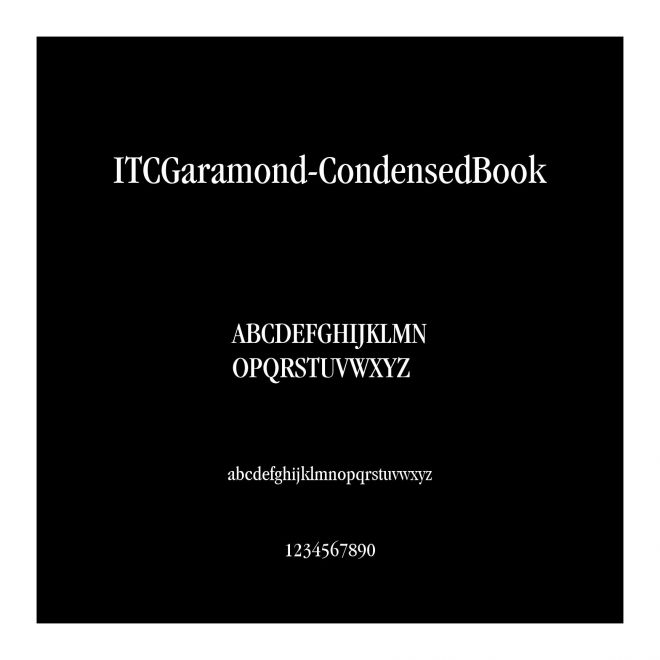 ITCGaramond-CondensedBook