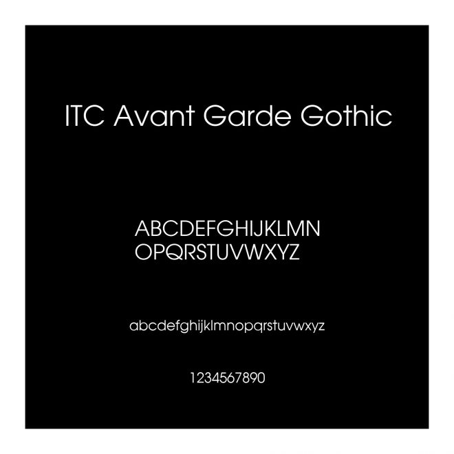 ITC Avant Garde Gothic