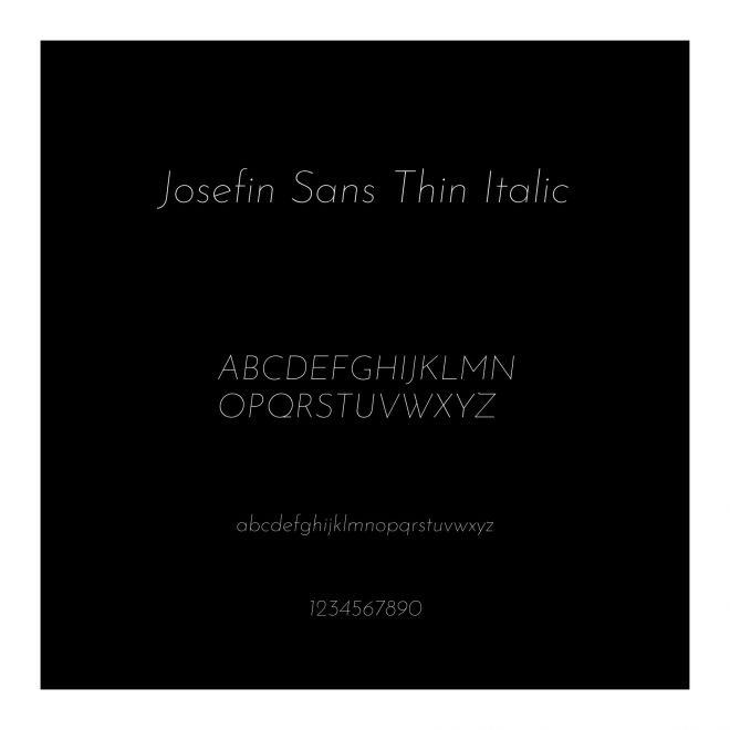 Josefin Sans Thin Italic
