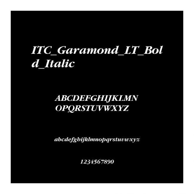 ITC_Garamond_LT_Bold_Italic