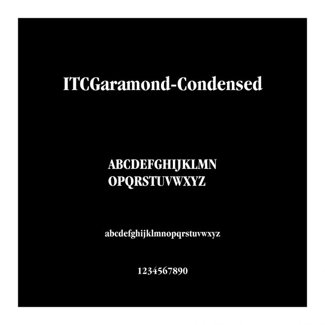 ITCGaramond-Condensed