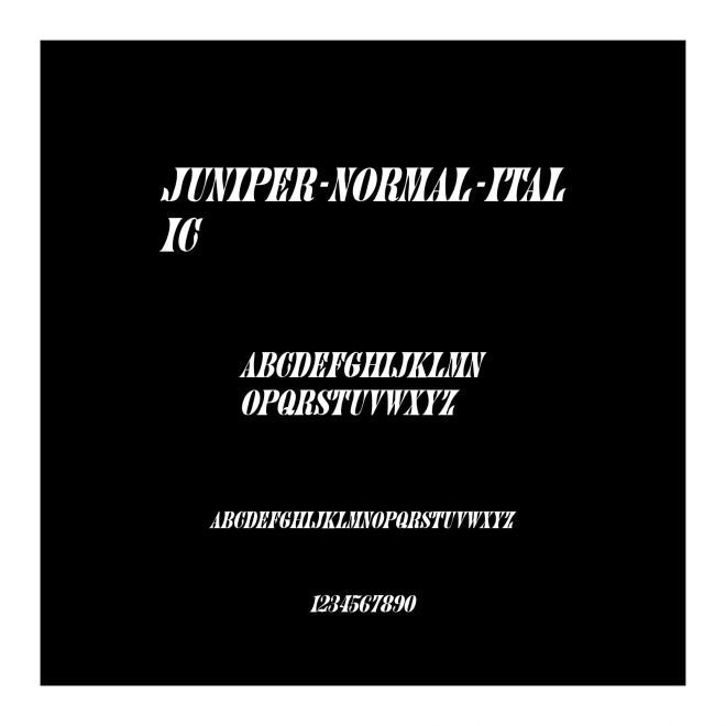 Juniper-Normal-Italic