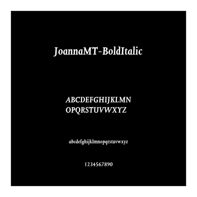 JoannaMT-BoldItalic