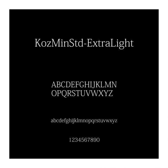 KozMinStd-ExtraLight