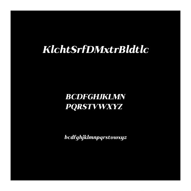 Kulachat Serif DEMO ExtraBold Italic