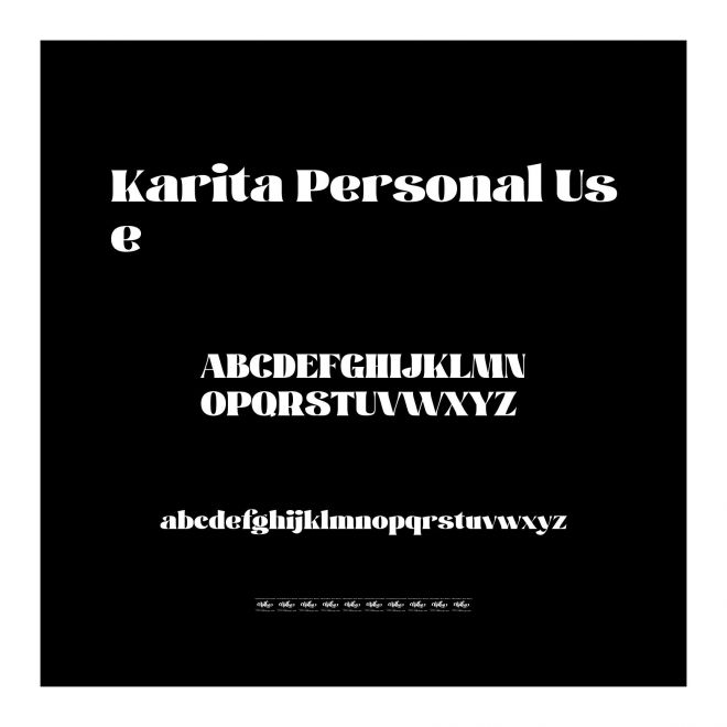 Karita Personal Use