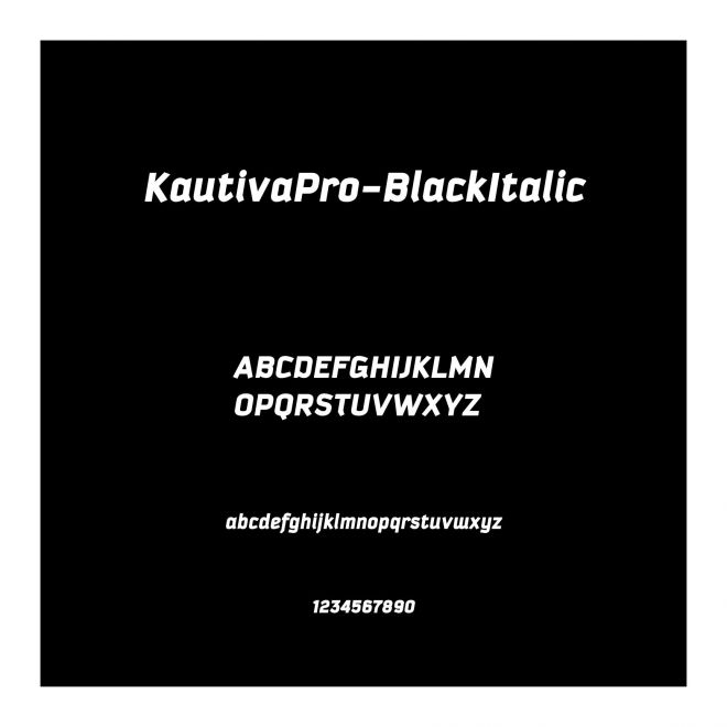 KautivaPro-BlackItalic