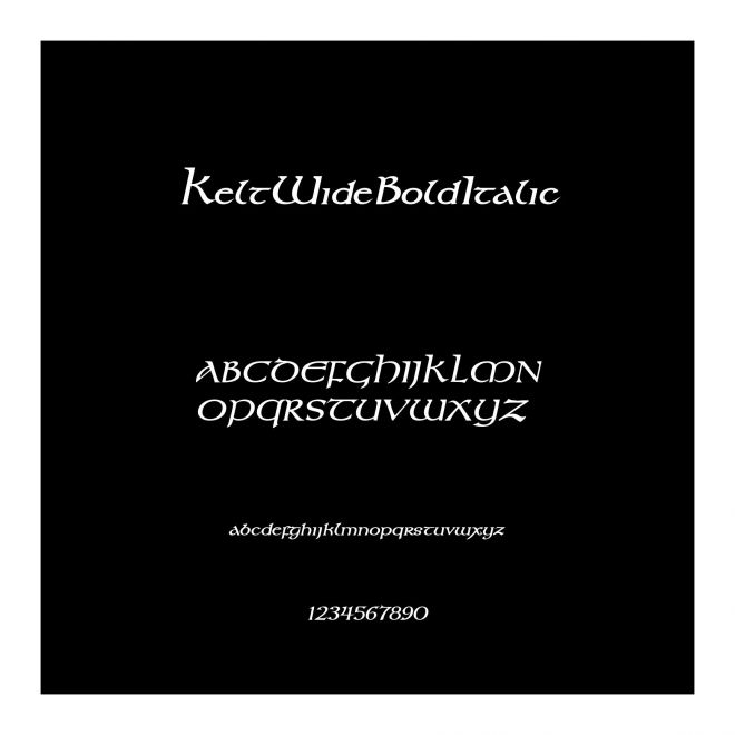 KeltWideBoldItalic