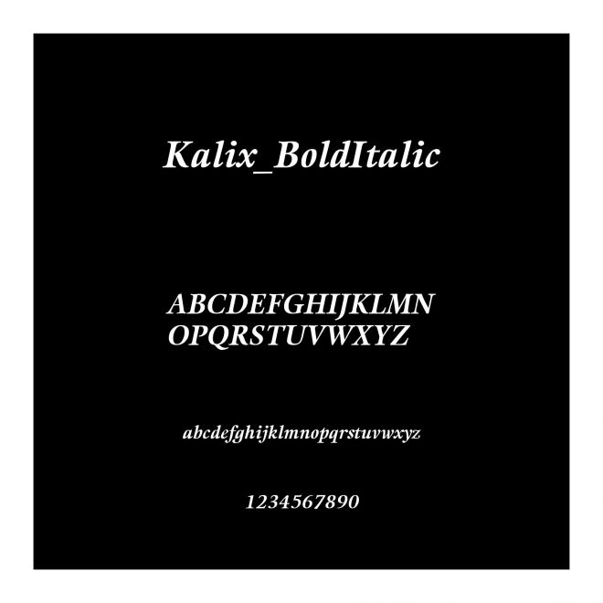 Kalix_BoldItalic