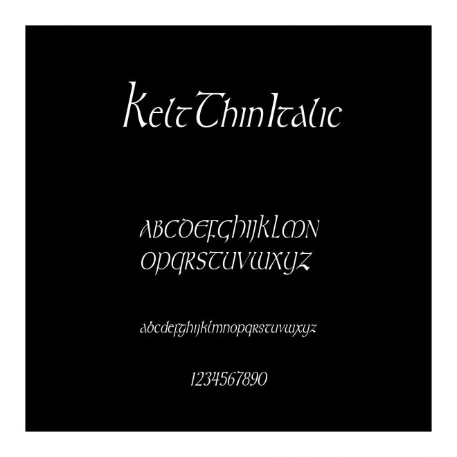 KeltThinItalic