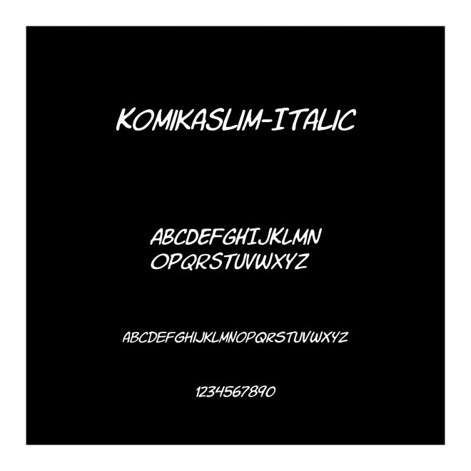 KomikaSlim-Italic