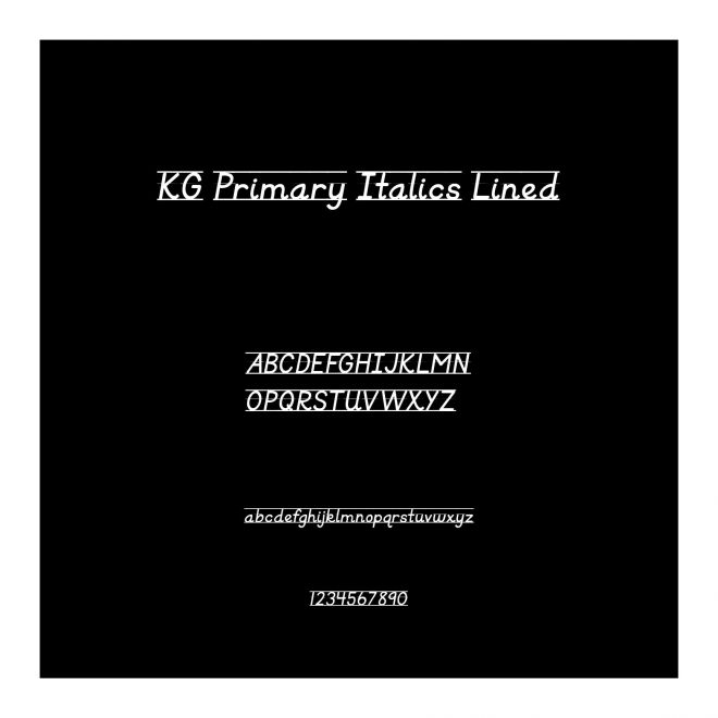 KG Primary Italics Lined