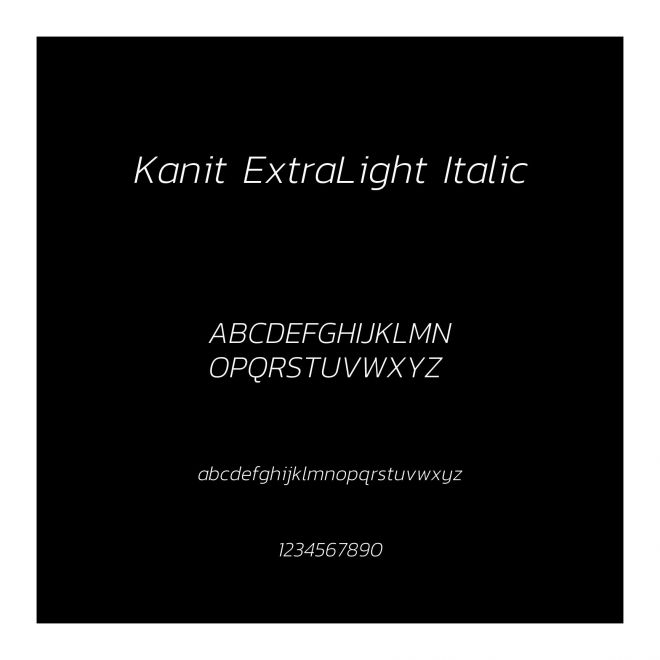 Kanit ExtraLight Italic
