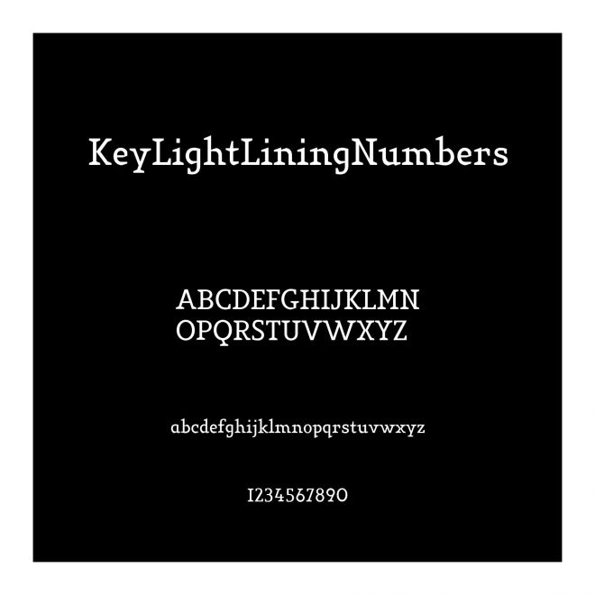 KeyLightLiningNumbers