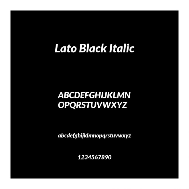 Lato Black Italic