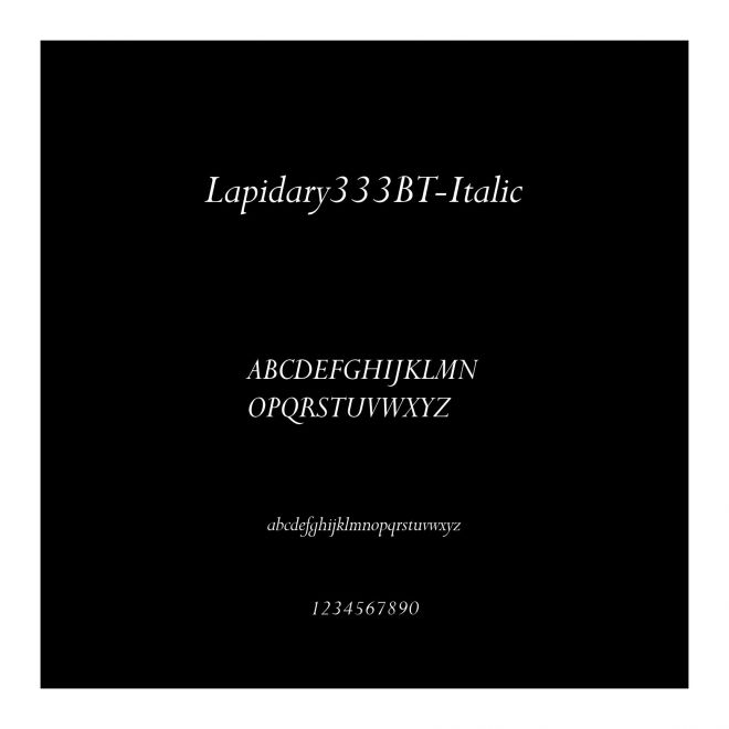 Lapidary333BT-Italic
