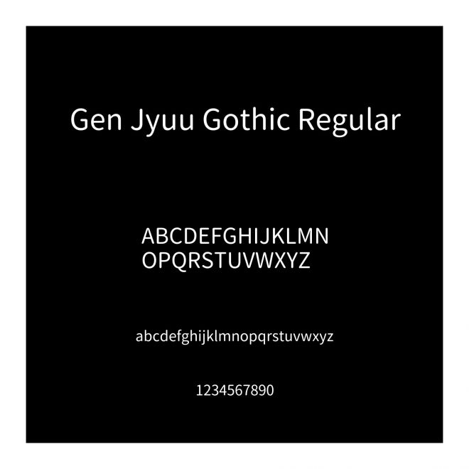 Gen Jyuu Gothic Regular