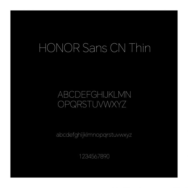 HONOR Sans CN Thin