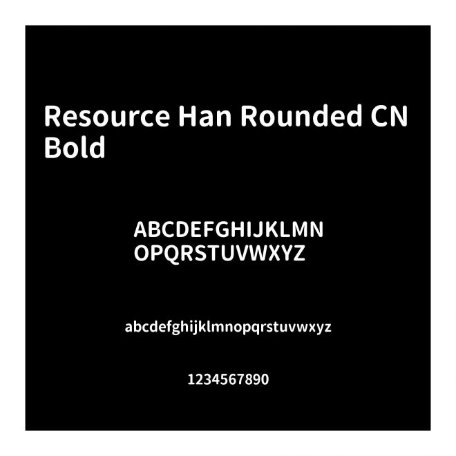 Resource Han Rounded CN Bold