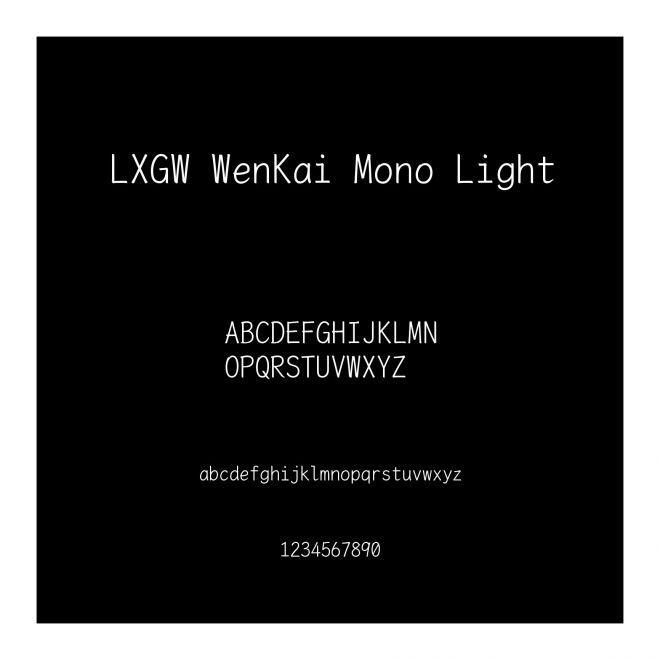 LXGW WenKai Mono Light