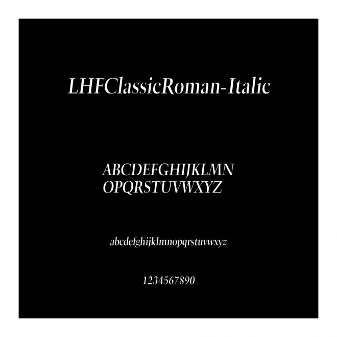 LHFClassicRoman-Italic