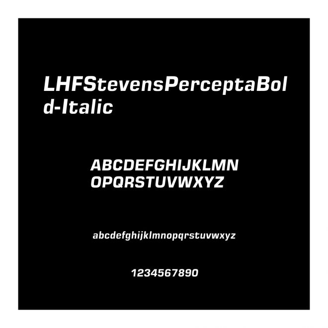 LHFStevensPerceptaBold-Italic