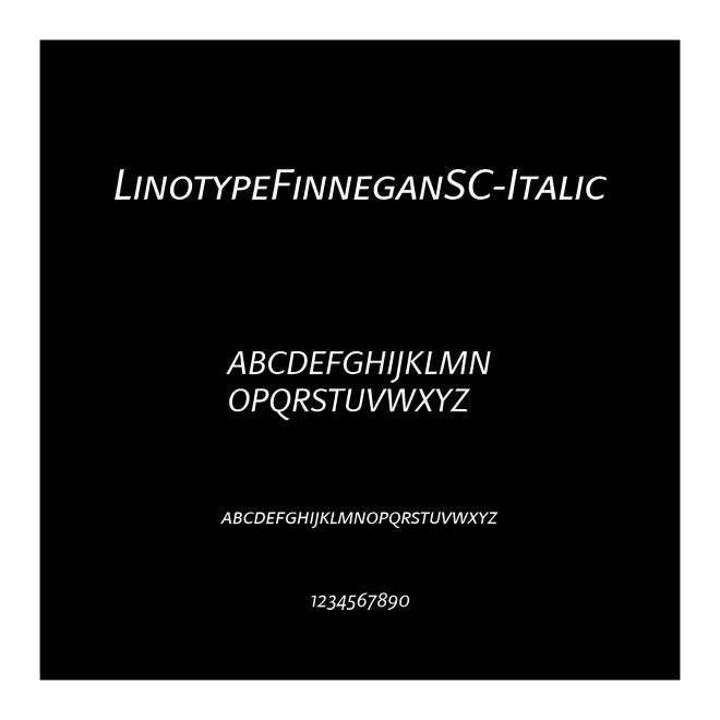 LinotypeFinneganSC-Italic