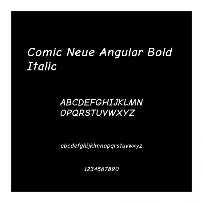 Comic Neue Angular Bold Italic