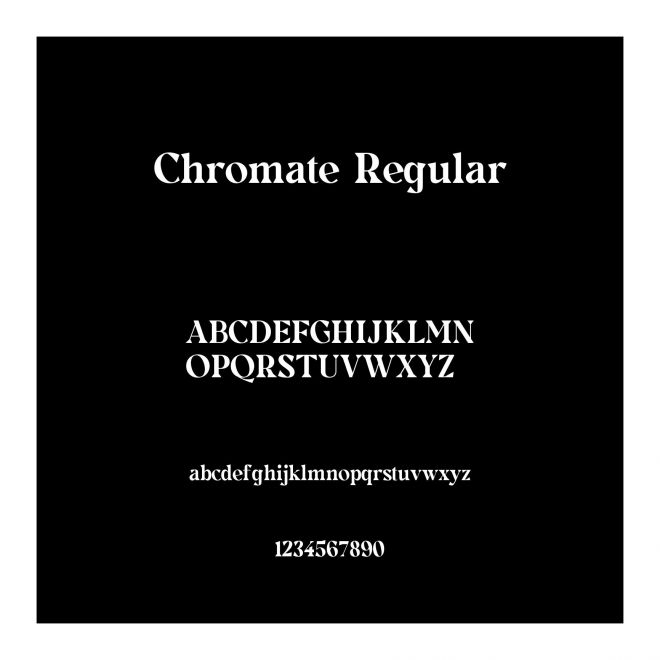 Chromate Regular