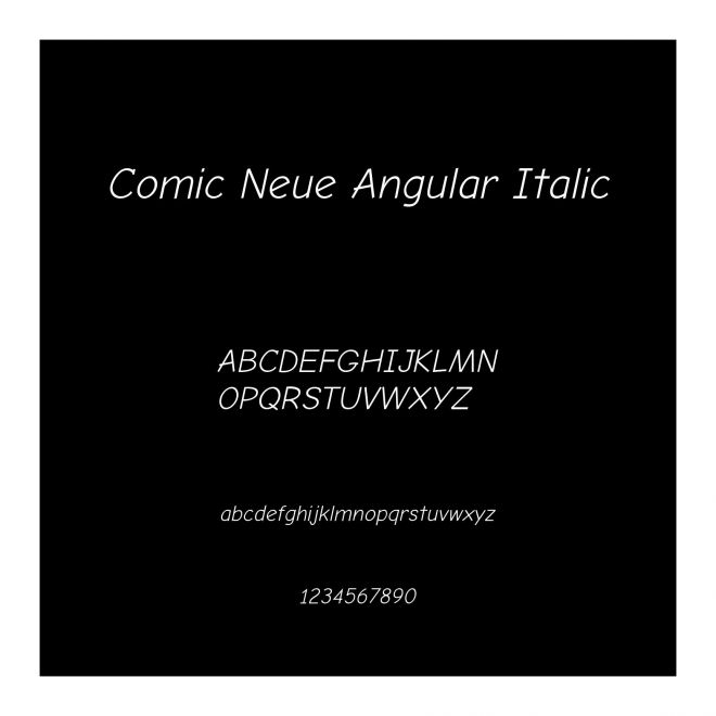 Comic Neue Angular Italic