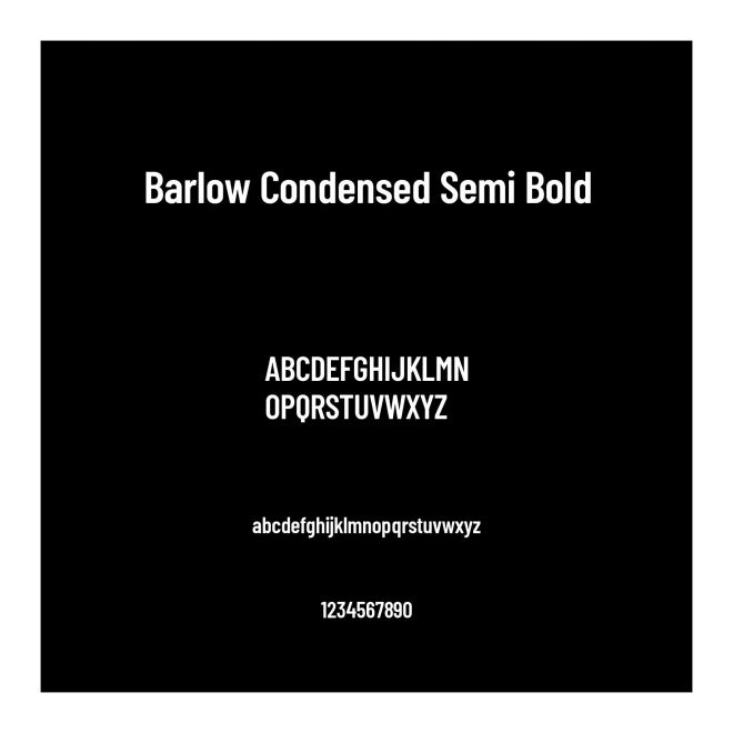Barlow Condensed Semi Bold