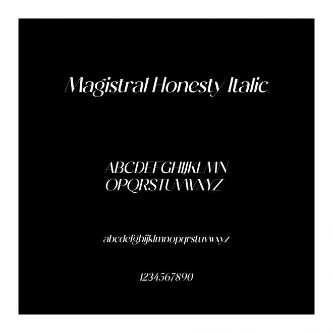 Magistral Honesty Italic