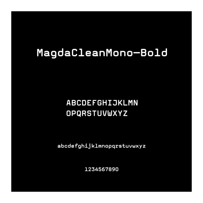MagdaCleanMono-Bold