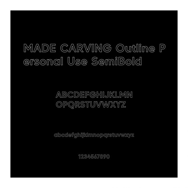 MADE CARVING Outline Personal Use SemiBold