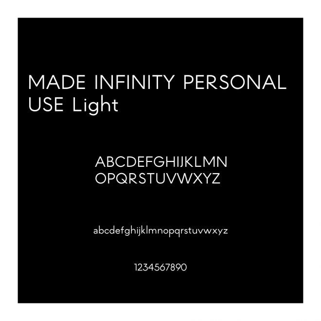 MADE INFINITY PERSONAL USE Light