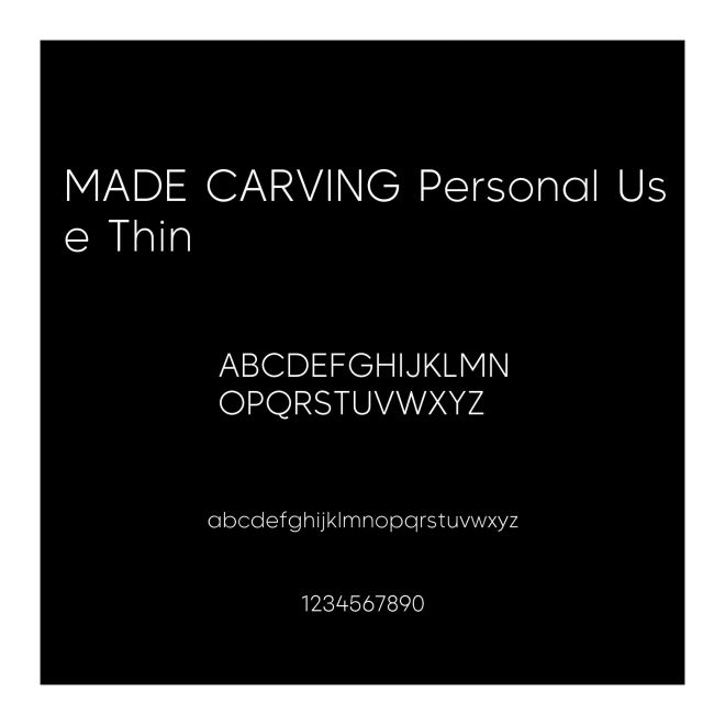 MADE CARVING Personal Use Thin