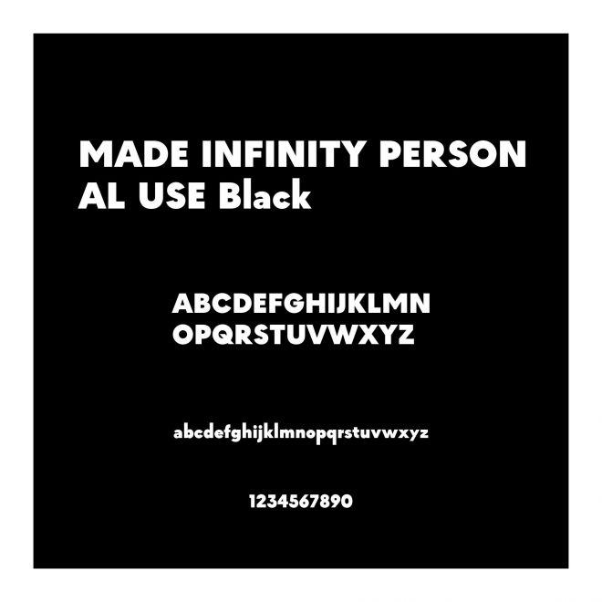 MADE INFINITY PERSONAL USE Black